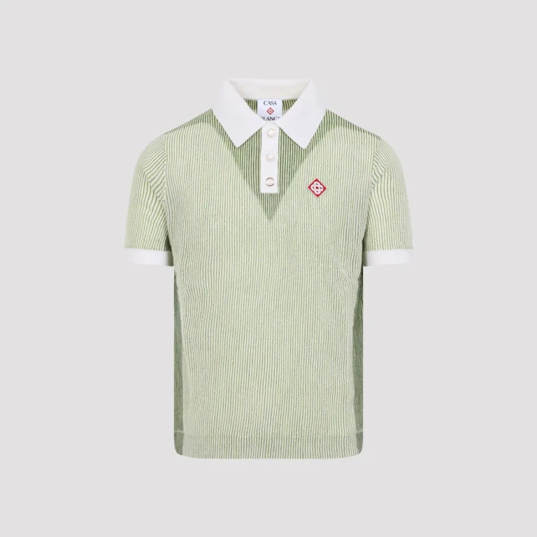 Casablanca Vertical Stripe Polo Shirt