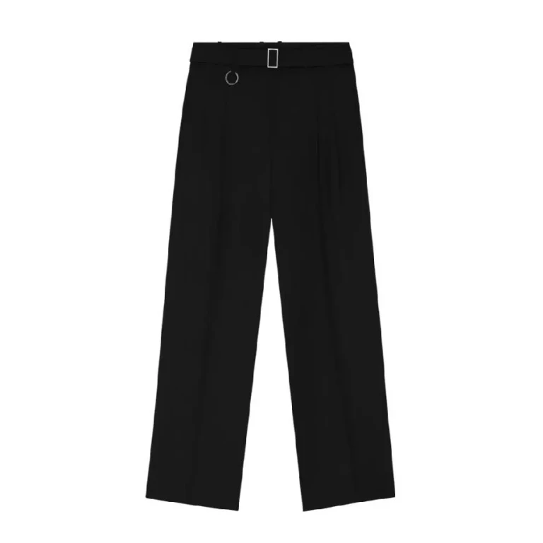 Etudes Mens Black Wide-Leg Trousers