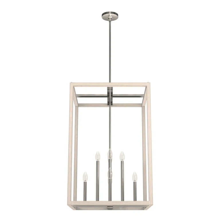 Hunter Squire Manor 4-Light Pendant Light in Brushed Nickel