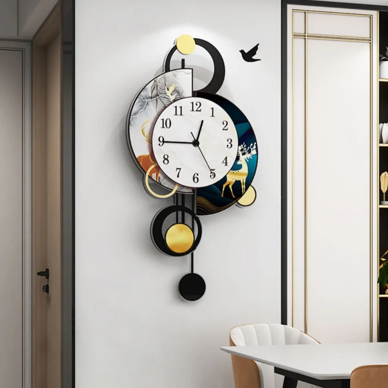 26" Silent Wall Clock with Voice-Activated & Dual Power Supply