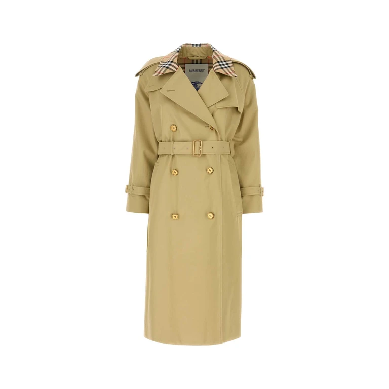 Burberry Sage Green Gabardine Trench Coat Hamper - Women