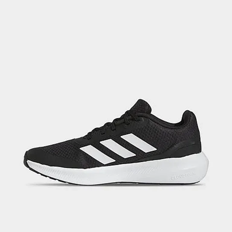 adidas Little Kids RunFalcon 3 Running Shoes in Black/White Size: 10.5
