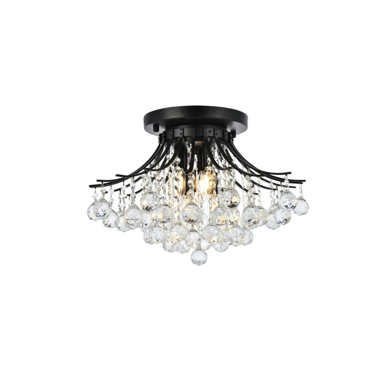 Black Six Light Flush Mount from the Toureg Collection