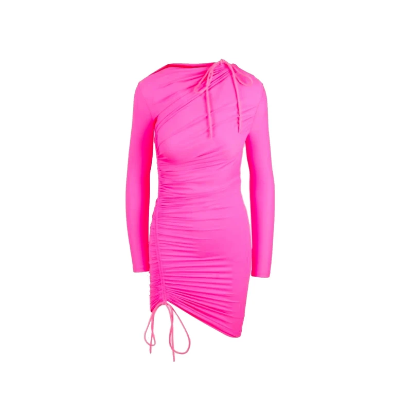 Balenciaga Mini Dress Pink Polyamide Nylon - Women