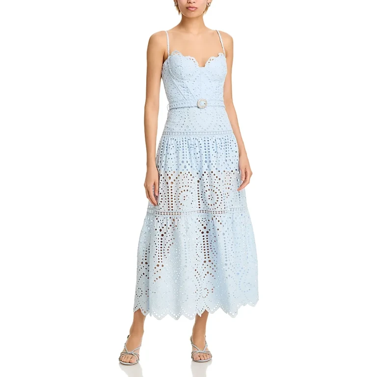 Generation Love Zuria Cotton Eyelet Maxi Dress