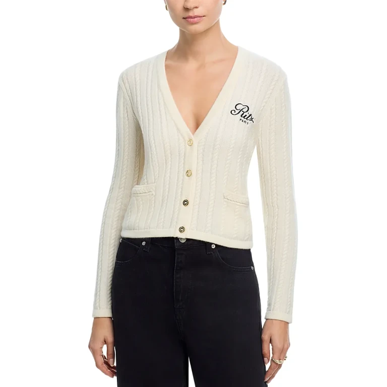 Frame Ritz Cable Knit Cardigan Sweater
