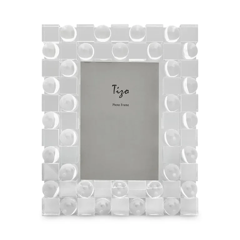 Tizo Clear Spheres & Squares Crystal Glass 4 x 6 Picture Frame