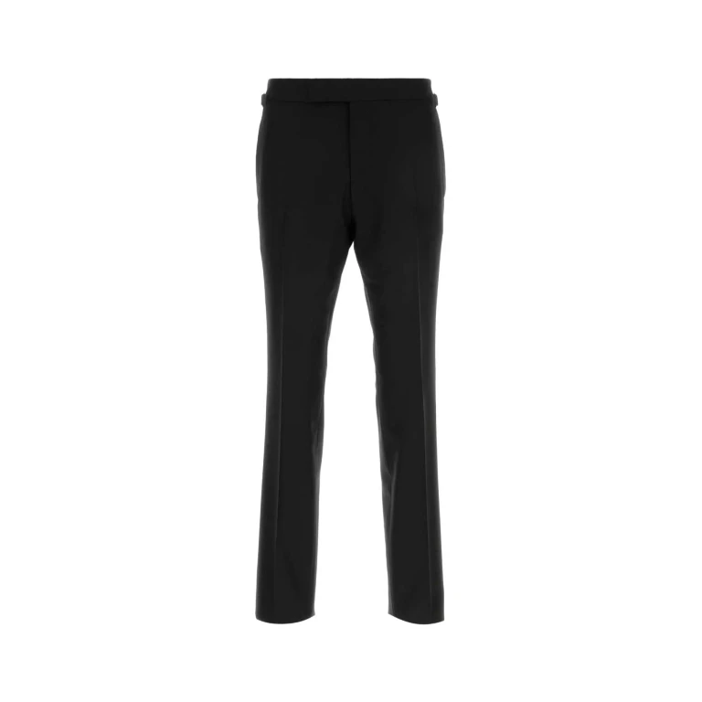 Versace Black Stretch Wool Pant
