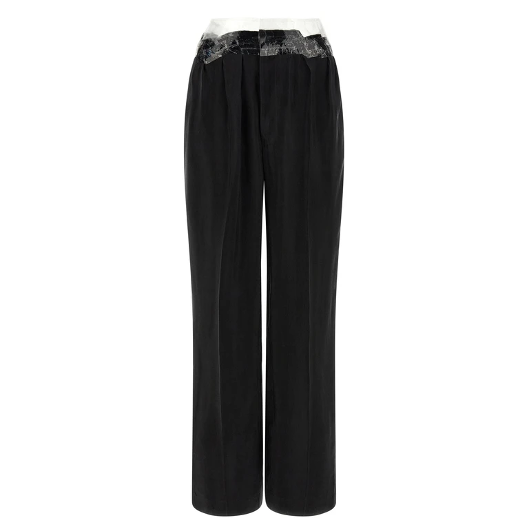 Maison Margiela Taped Pants Black Cupro - Women