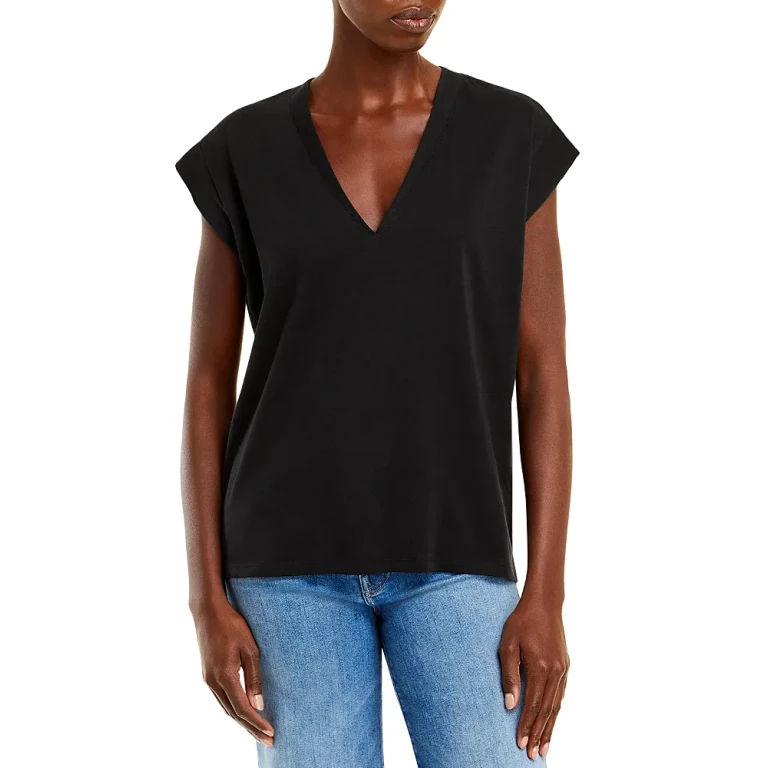 Frame Le Mid Rise V-Neck Tee