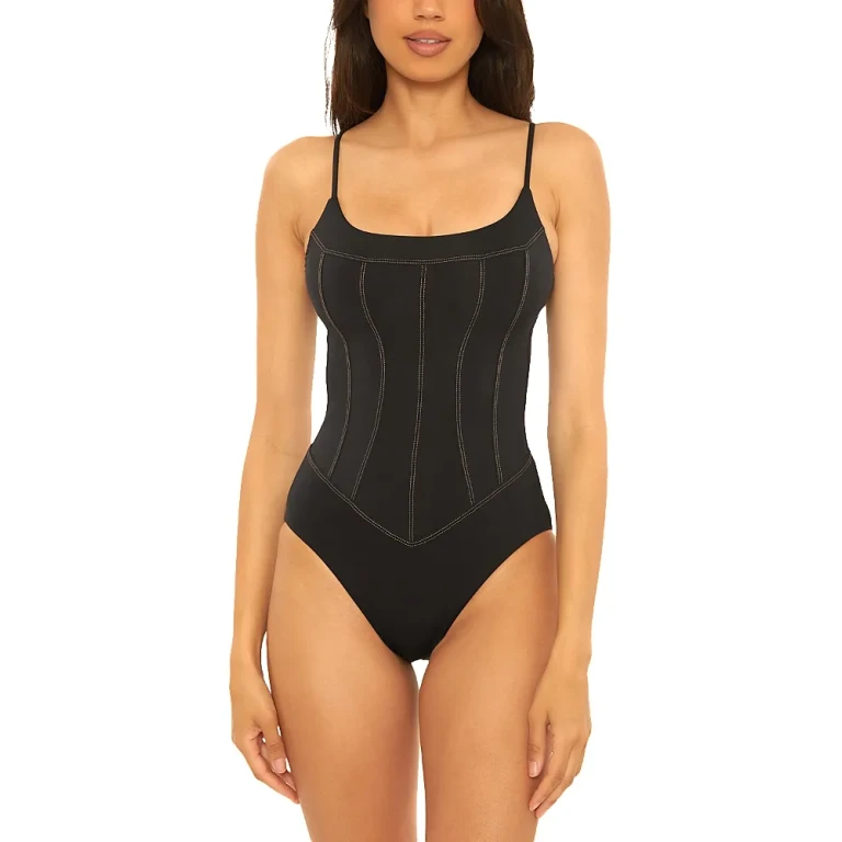Becca by Rebecca Virtue Color Code Corset Style One Piece Swimsuit