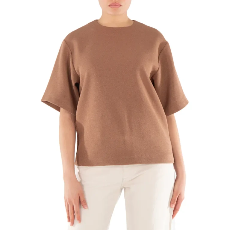 Anine Bing Ladies Brown Maddie Crepe Blouse