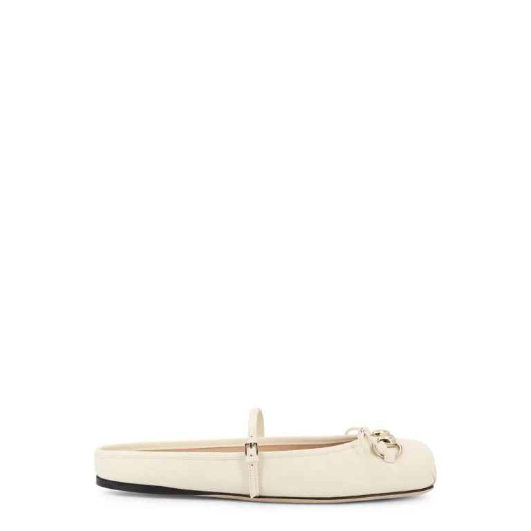 Gucci Leather Ballerina Mules