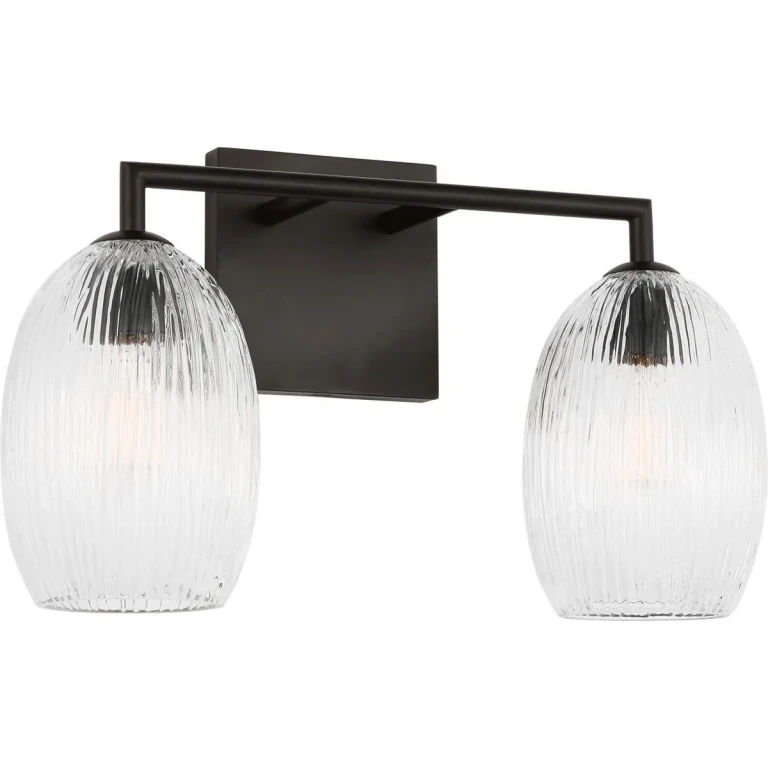 Aged Iroged Iron Bathroom Vanity Light from the Serafina Collection