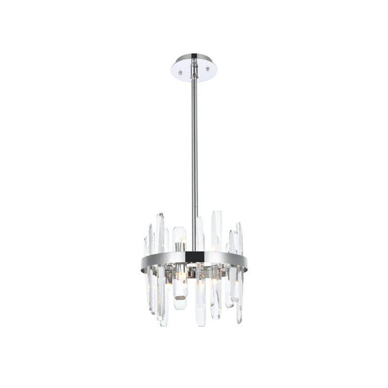 Chrome Six Light Pendant from the Serena Collection