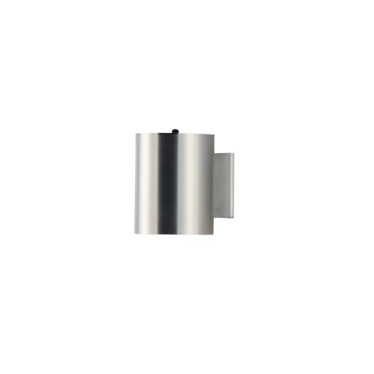 Brushed Aluminum One Light Outdoor Wall Lantern from the Outpost Collection
