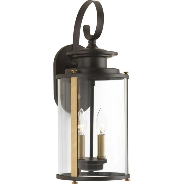 Antique Bronze Two Light Wall Lantern from the Squire Collection