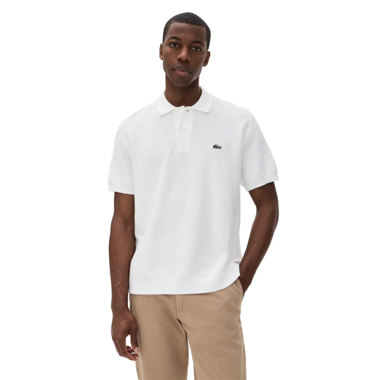 Lacoste Textured Knit Polo Flour S