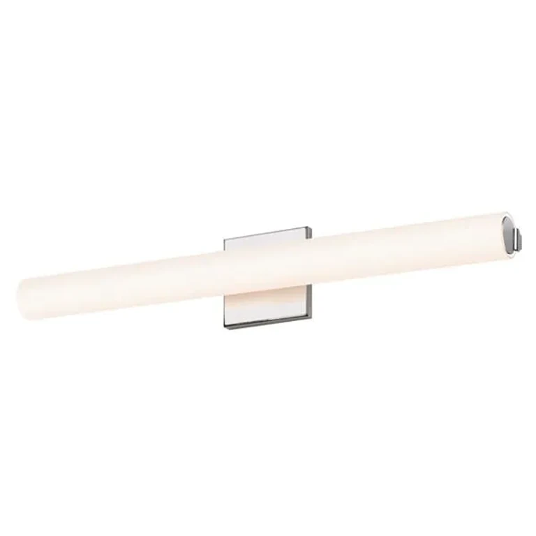 Tubo Slim LED 24" LED Flat Trim Bathroom Vanity Light in Polished Chrome