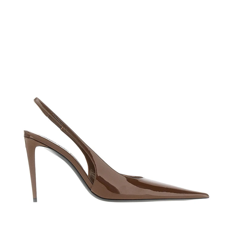 SAINT LAURENT 'Guermantes' patent leather slingback pumps Woman 36