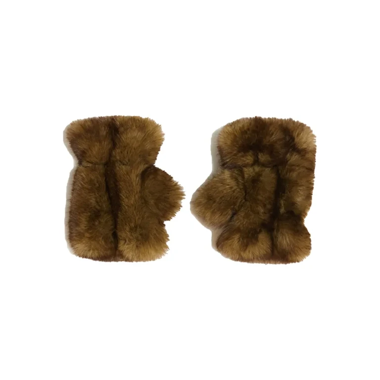 Apparis Ariel Mink Fingerless Gloves Mink One Size