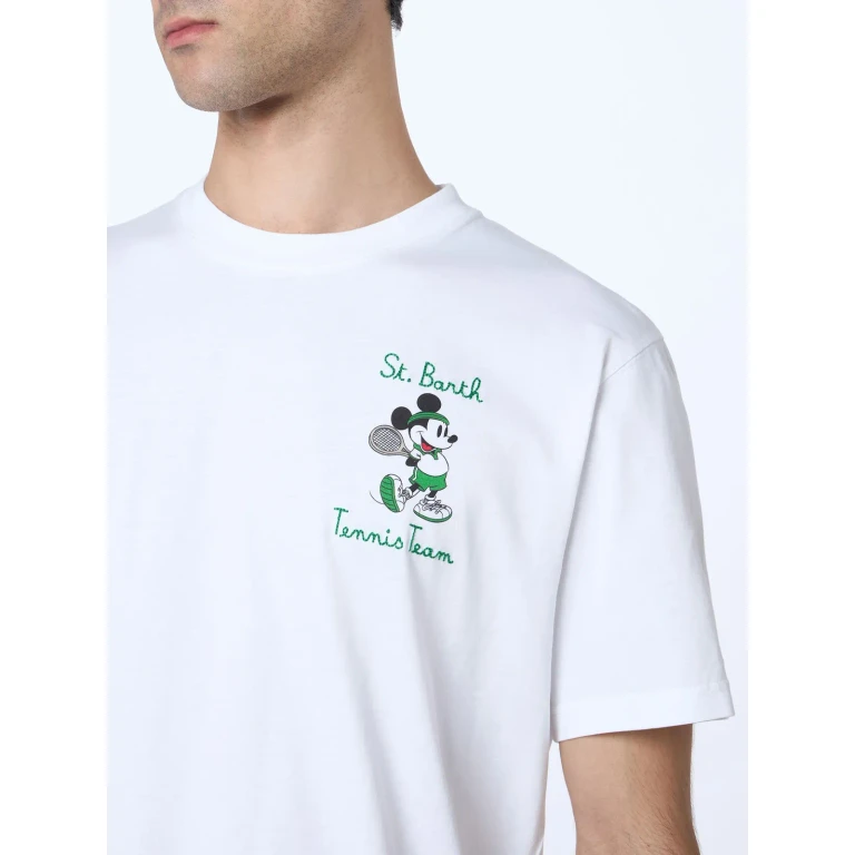 MC2 Saint Barth T-shirt With Mickey Print And Embroidery Special Edition