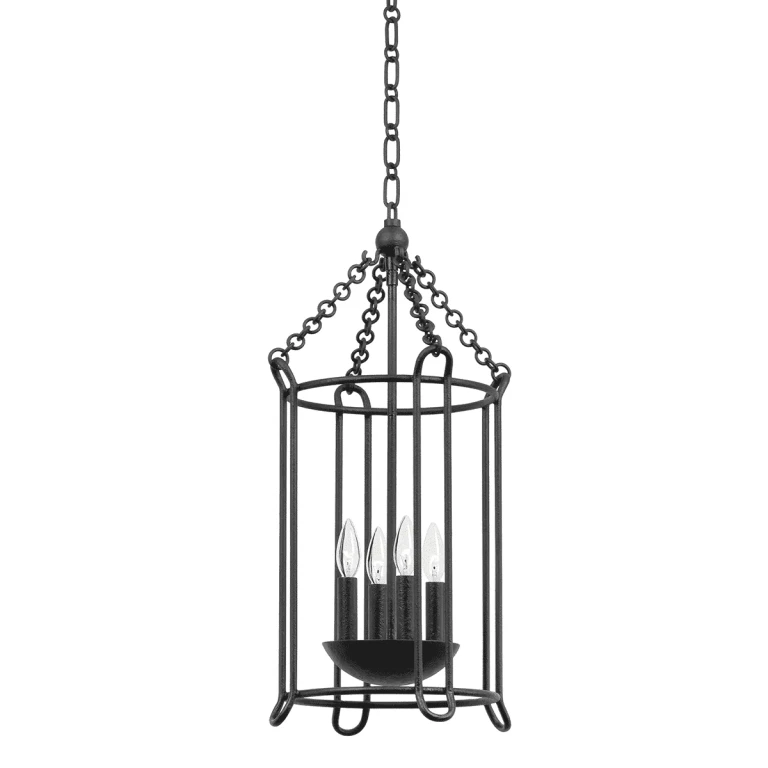Black Iron Four Light Lantern from the Lassen Collection