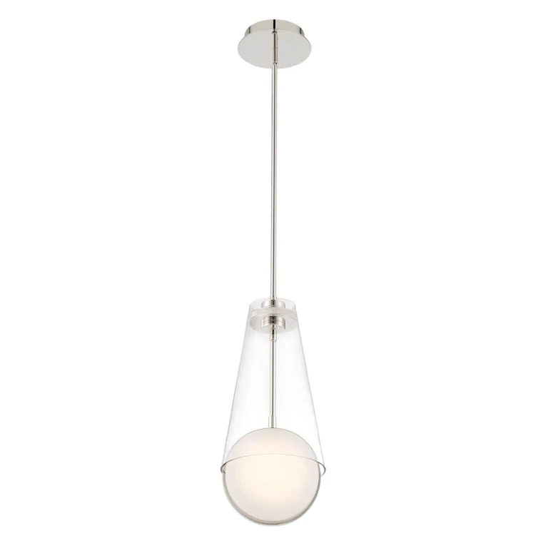 Polished Nickel LED Pendant from the Solari Collection