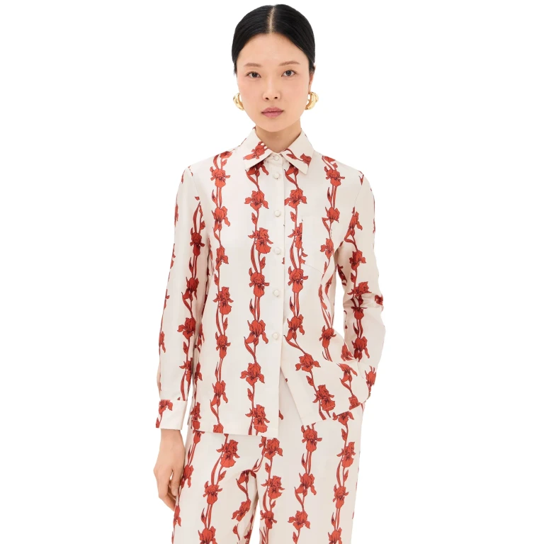 La DoubleJ Boy Silk Shirt Dark Orange M