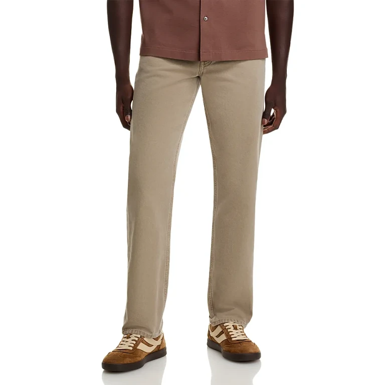 Frame Straight Fit Jeans in Vintage Khaki