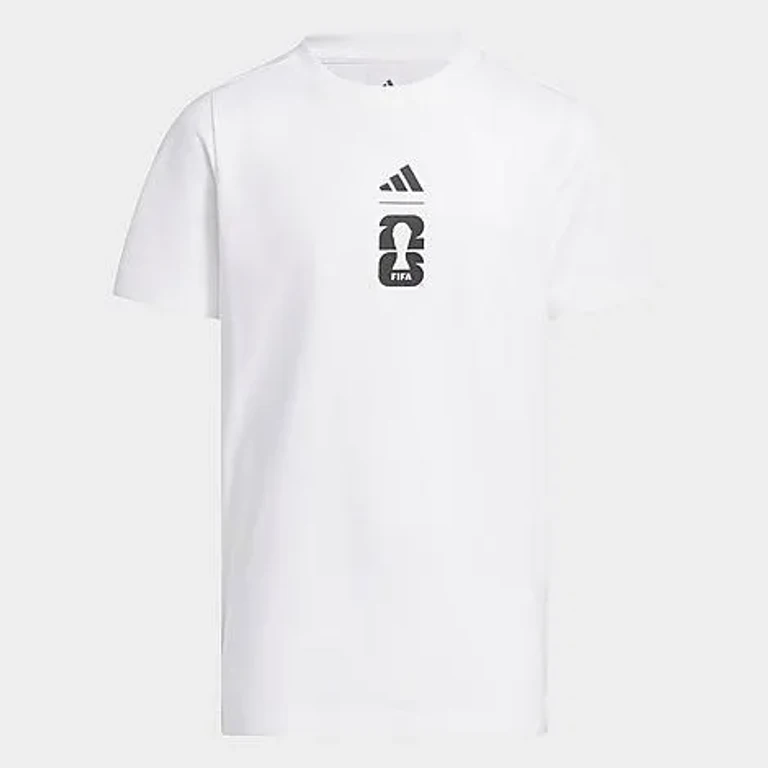 adidas Big Kids FIFA World Cup 26 Match Ball T-Shirt in White Size: XS