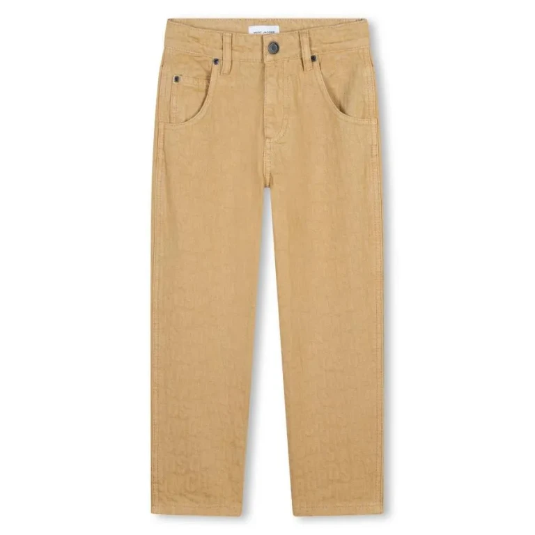 Little Marc Jacobs Boys Logo Jacquard Cotton Trousers