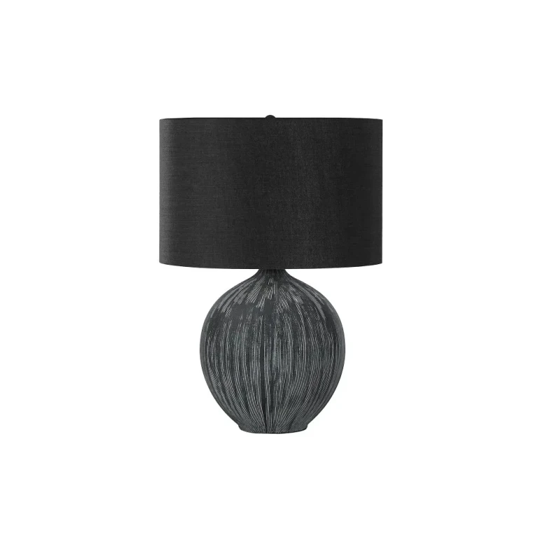 23 Inch Black Ceramic Contemporary Table Lamp