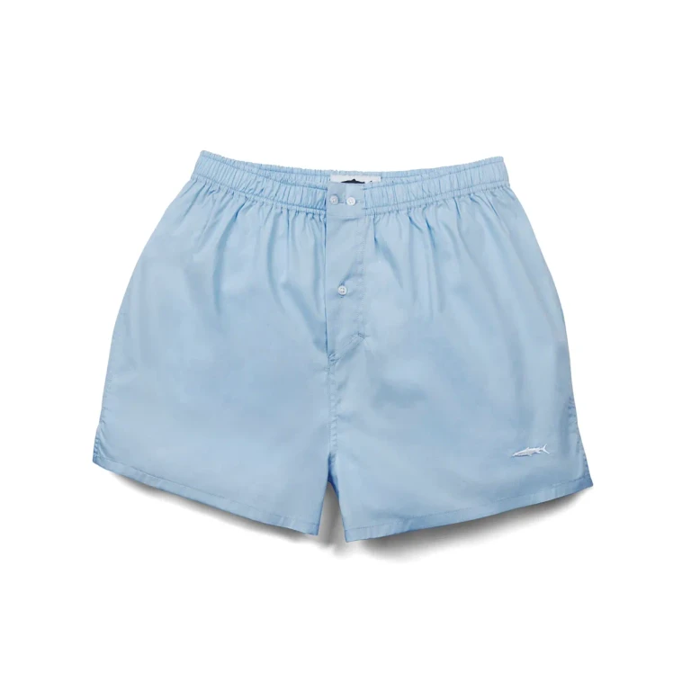 Powder Blue Cotton Boxer Shorts