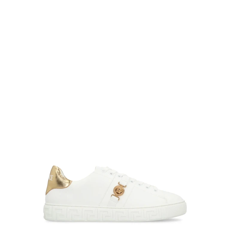 Versace Faux Leather Low-top Sneakers