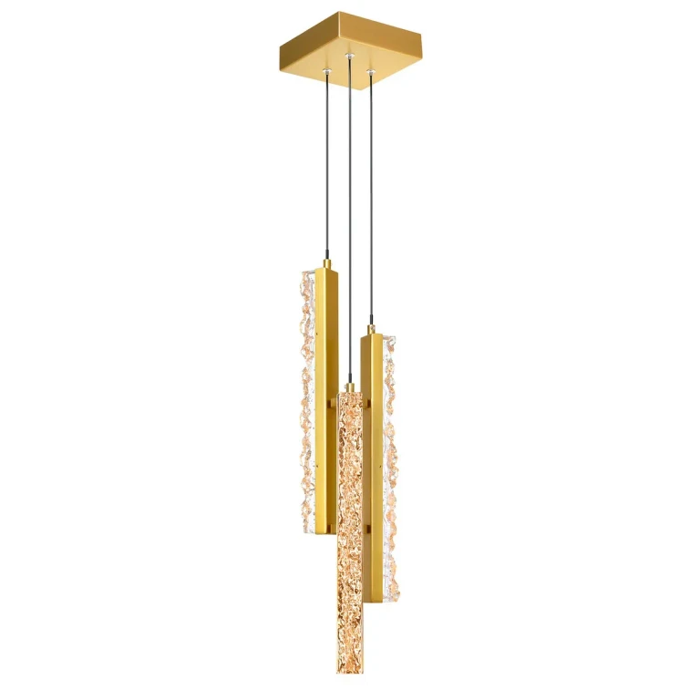 Brass LED Mini Pendant from the Stagger Collection