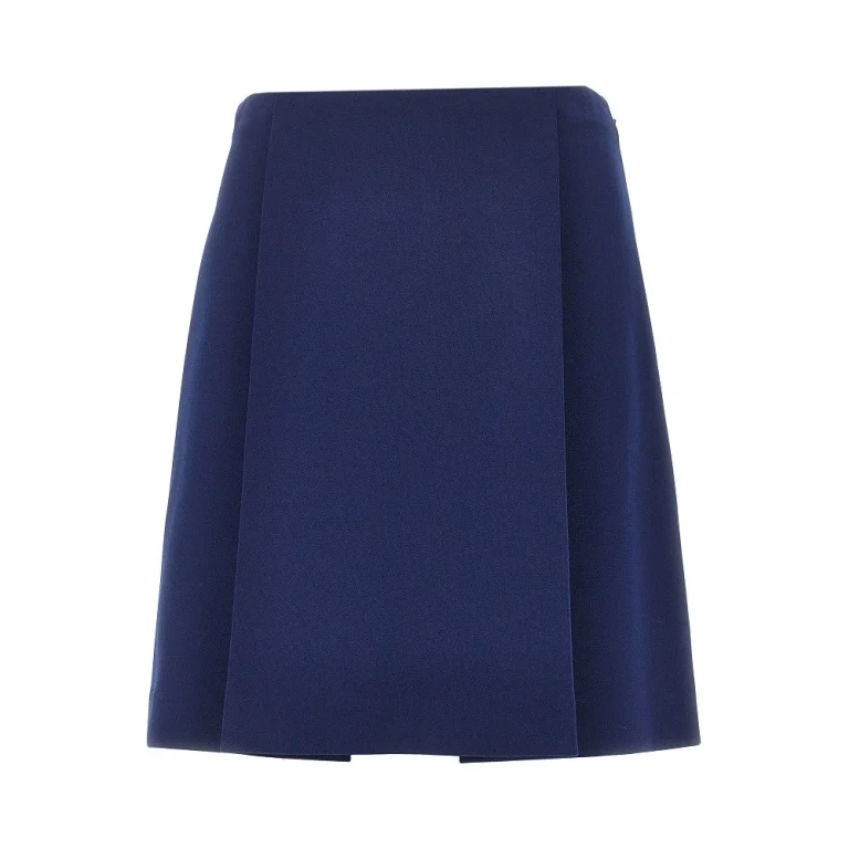 Saia plissada em jersey técnico Miu Miu