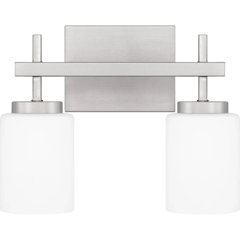 Wilburn 2-Light LED Bathroom Vanity Light in Brushed Nickel