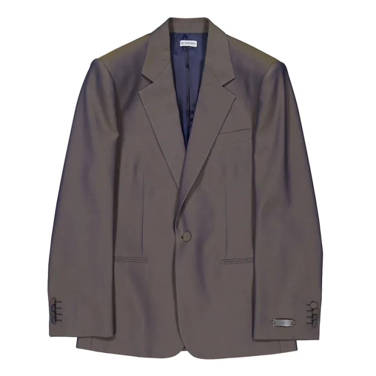 Burberry Iridescent-Effect Wool Blazer