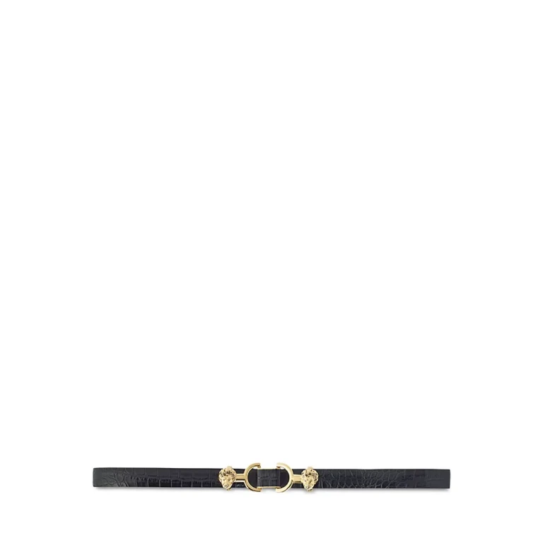 Maje Amor Croc Embossed Belt