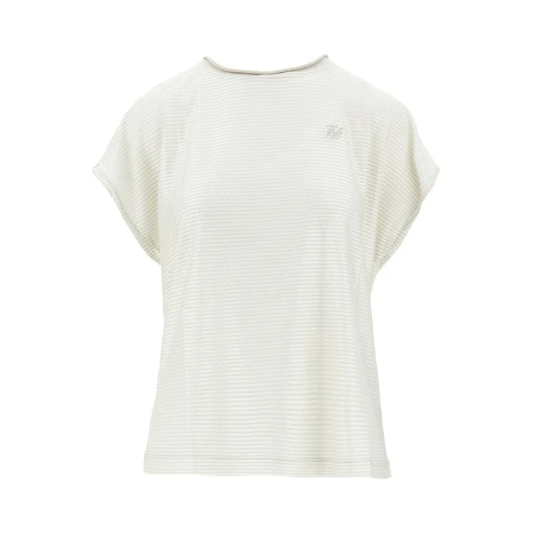 Emporio Armani Icon Gestreiftes Strickoberteil Damen S