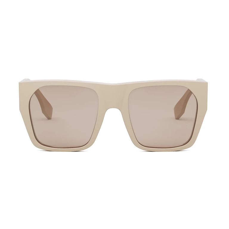 Fendi FE40124I Baguette 57E Beige Acetate Occhiali Da Sole - Women