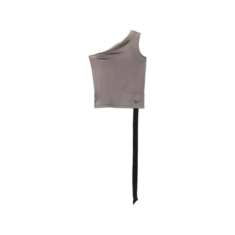 Top de un hombro con cintas Rick Owens Drkshdw