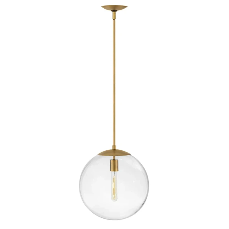 Heritage Brass LED Pendant from the Warby Collection