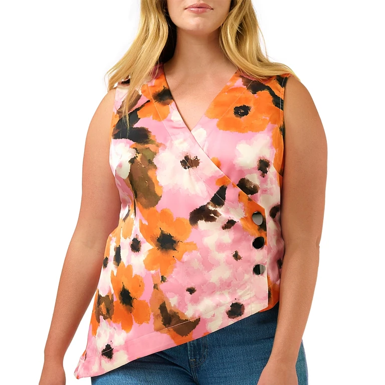 Estelle Plus Freya Wrap Top