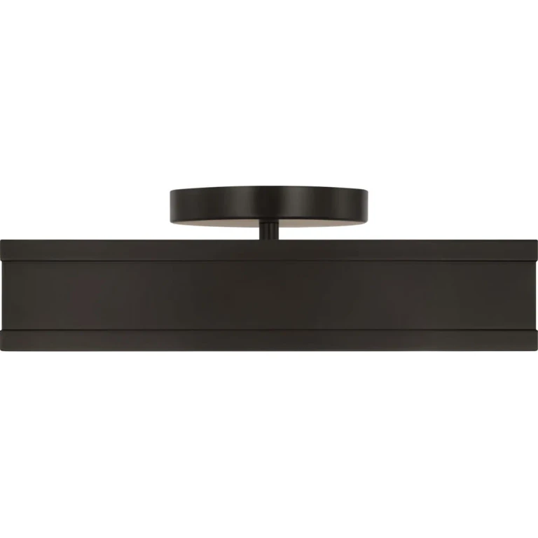 Aged Iroged Iron LED Semi Flush Mount from the Dupont Collection