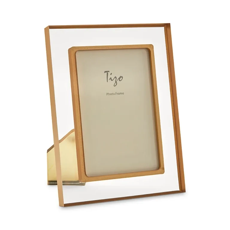 Tizo Lucite Bordered Easel Back 8 x 10 Picture Frame