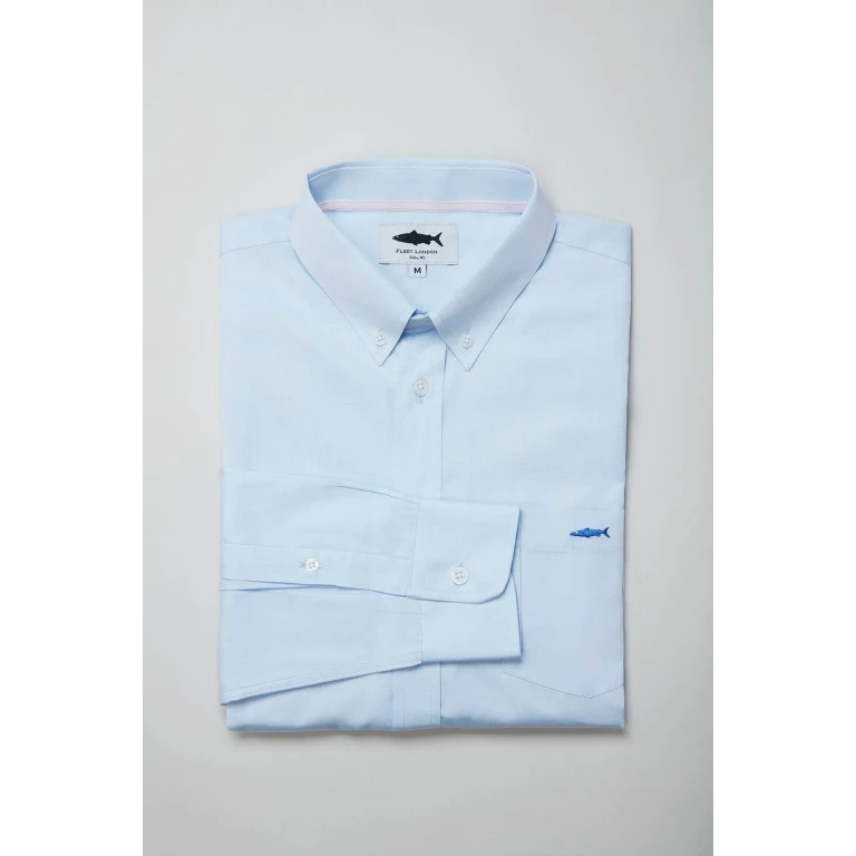 Periwinkle Blue Cotton Shirt for Men