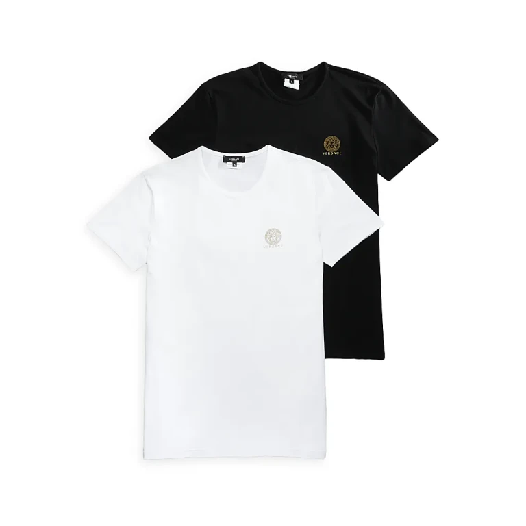 Versace Men's Cotton Blend Tees, Pack of 2