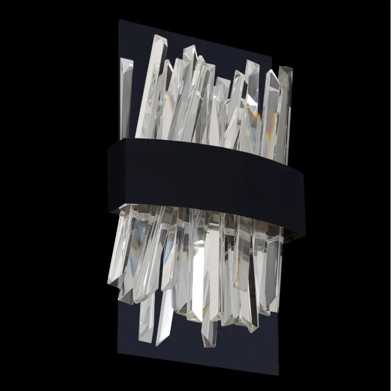Matte Balck LED Wall Sconce from the Glacier Collection